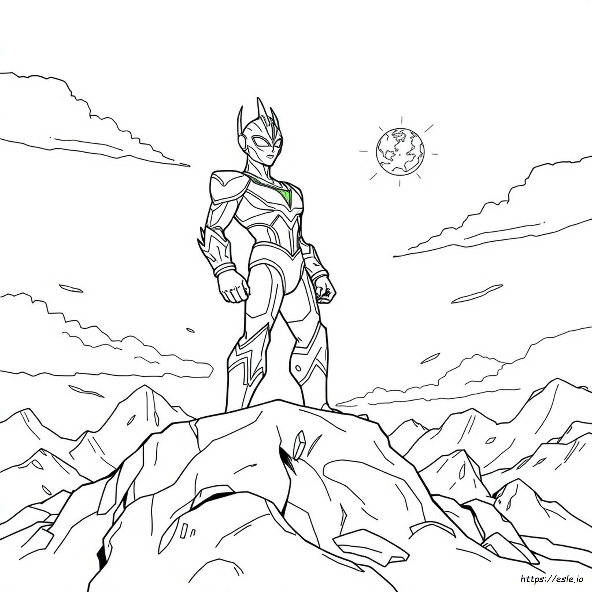 Gambar Mewarnai Ultraman Zero