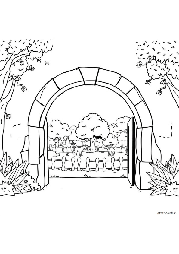 Ingresso Dello Zoo Disegni Da Colorare