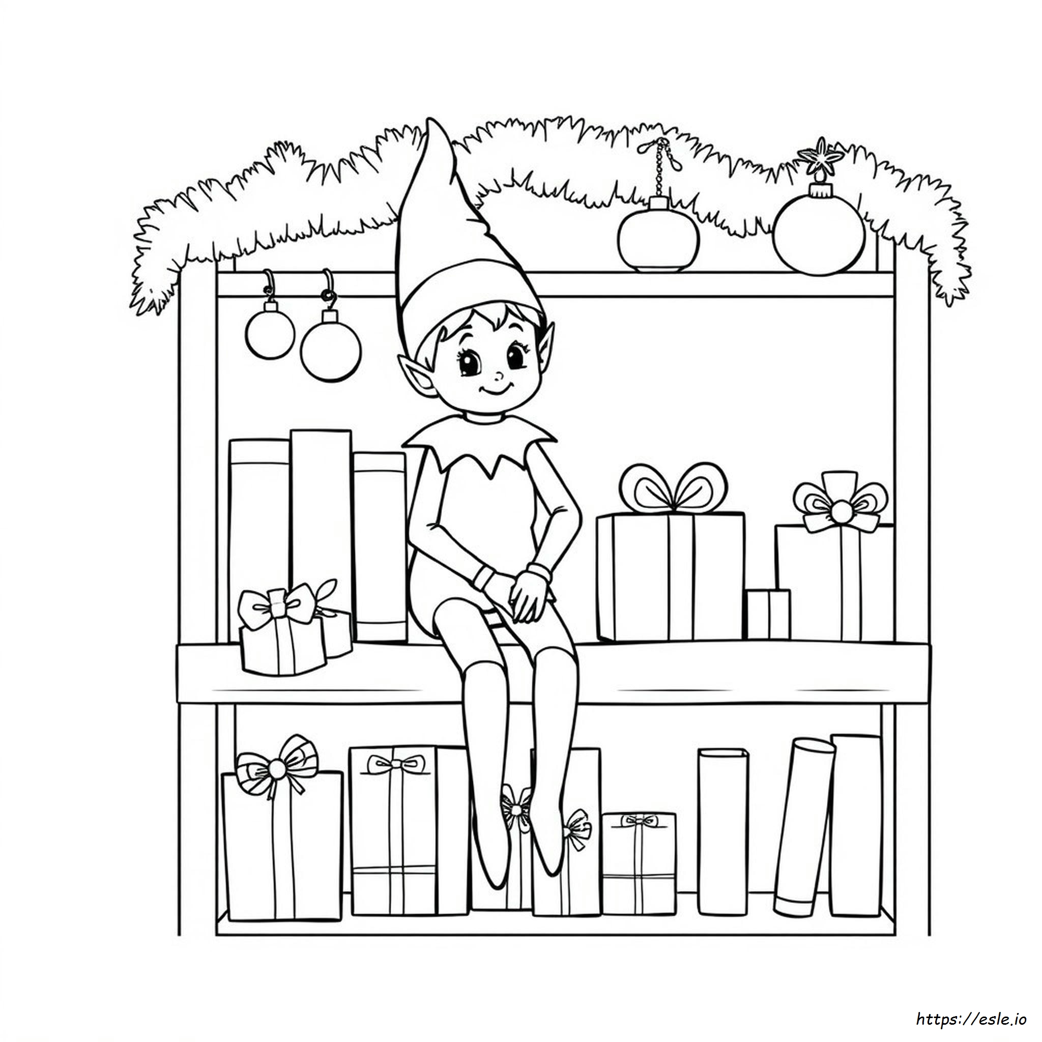 Free Elf On The Shelf Coloring Pages