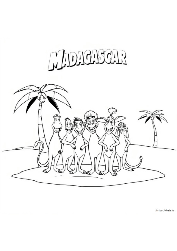 Madagascar Movie Coloring Pages