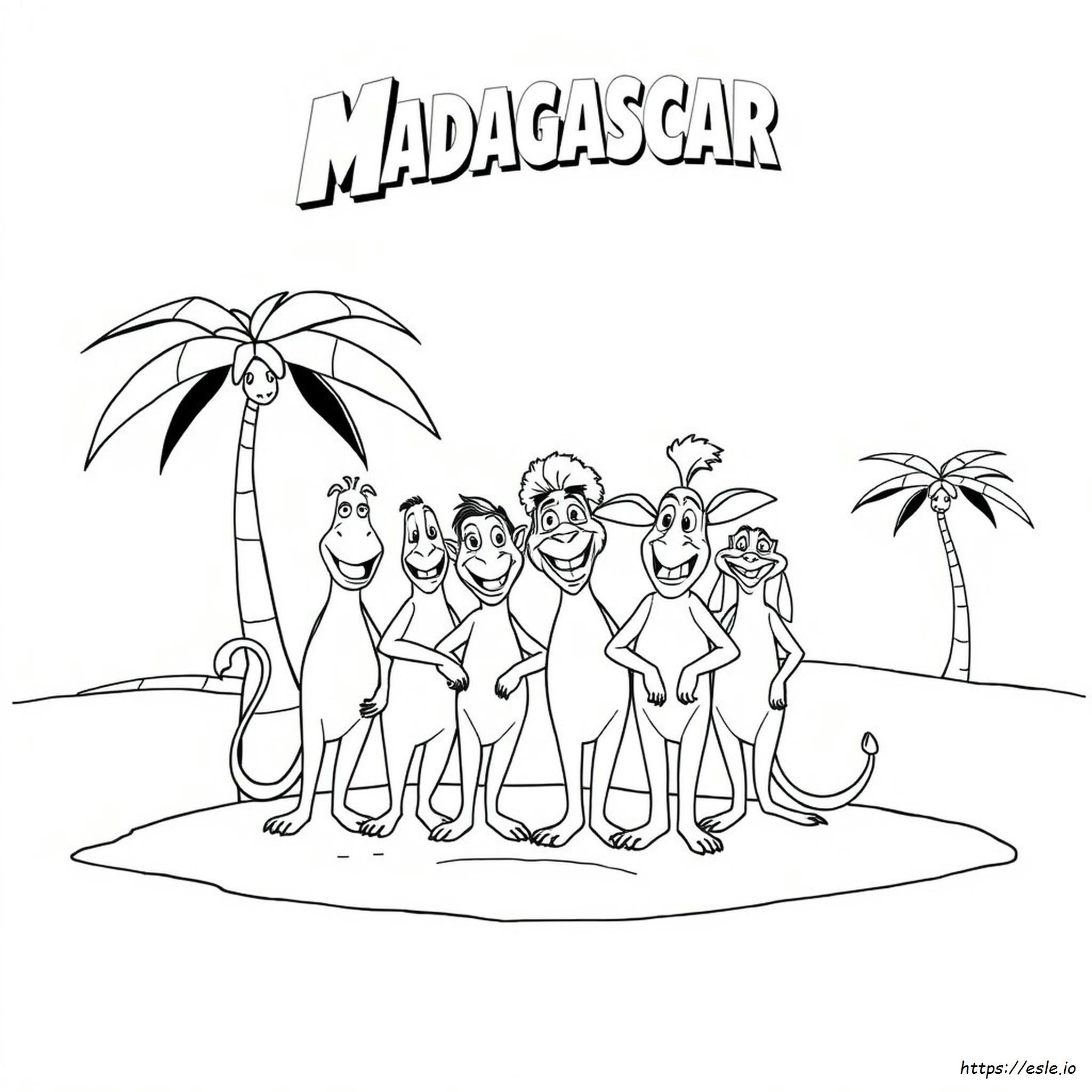Madagascar Movie Coloring Page
