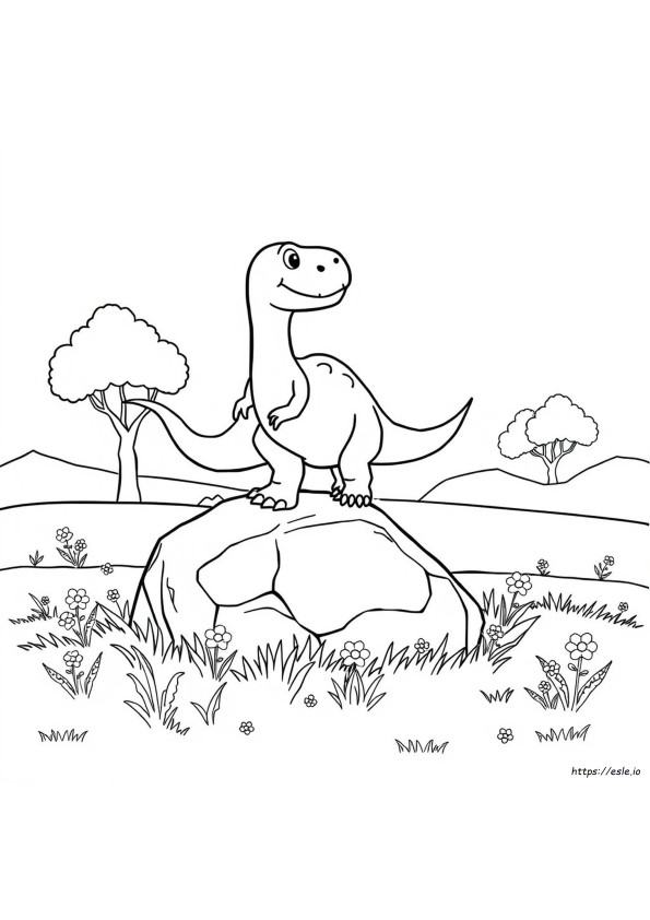 Dinosaurus Sarjakuva Värityskuva