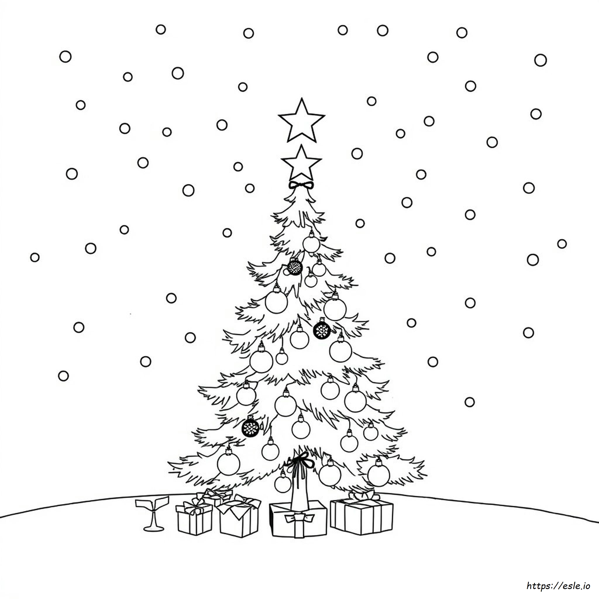 Detailed Christmas Coloring Page For Adults