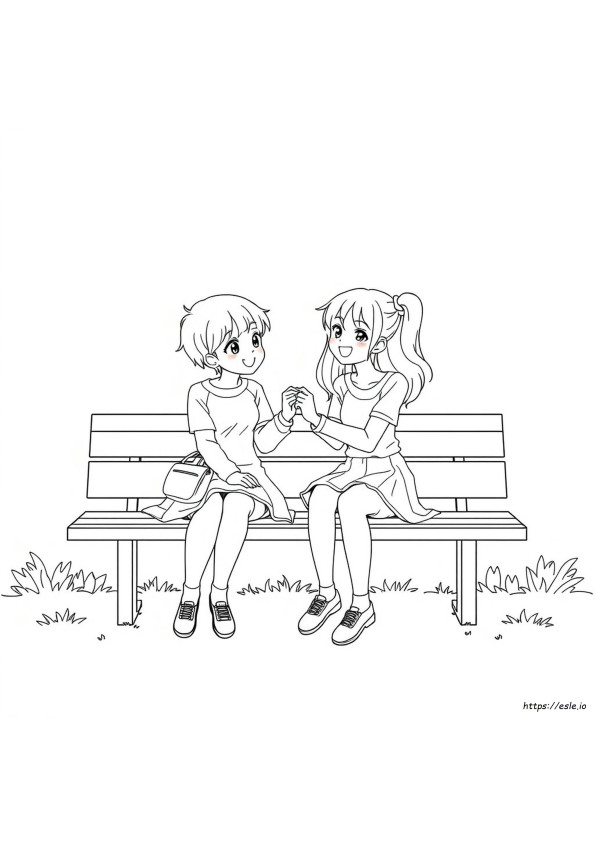 Anime Bff Coloring Pages