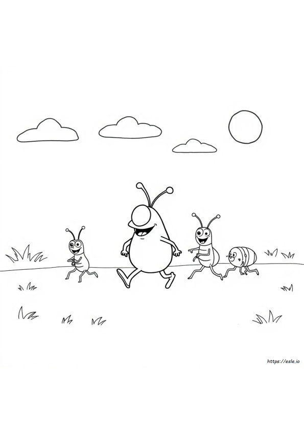 Oggy And The Cockroaches Coloring Pages