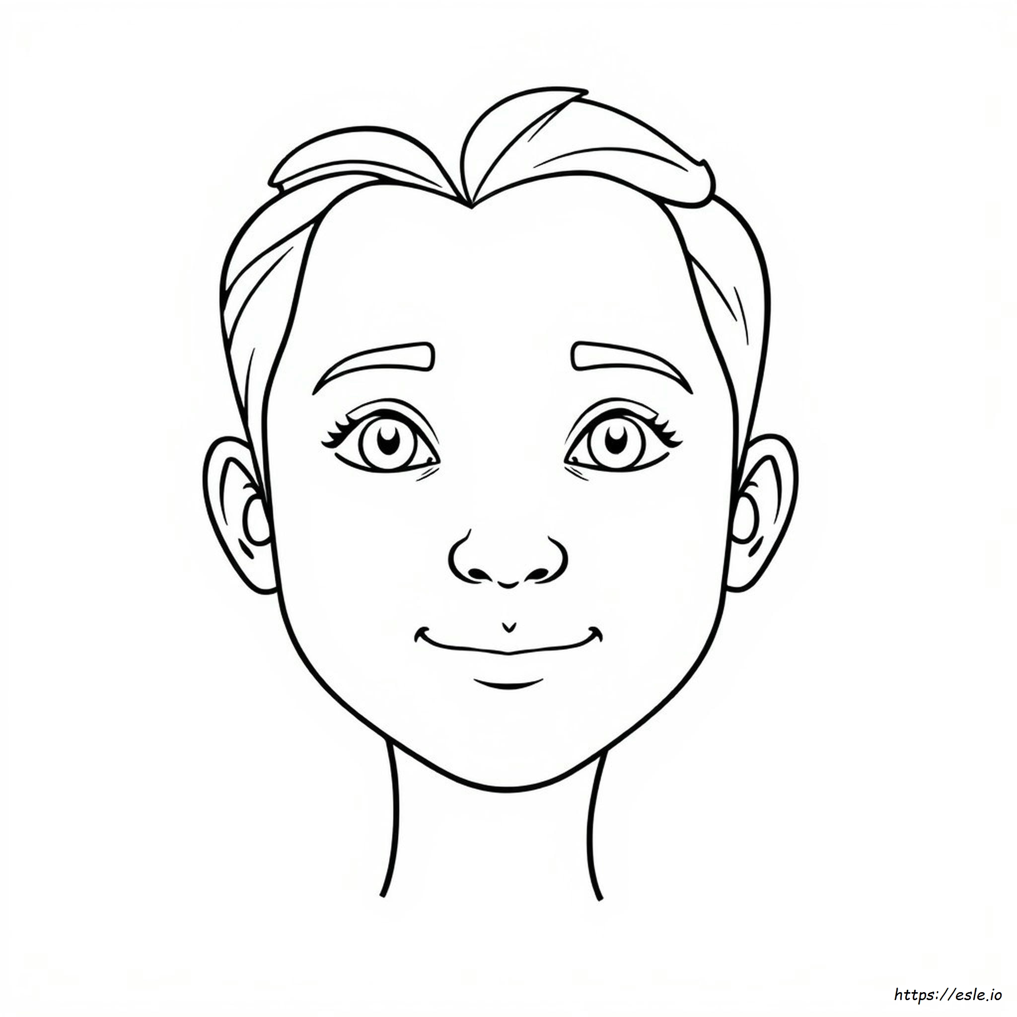 Realistic Face Coloring Page