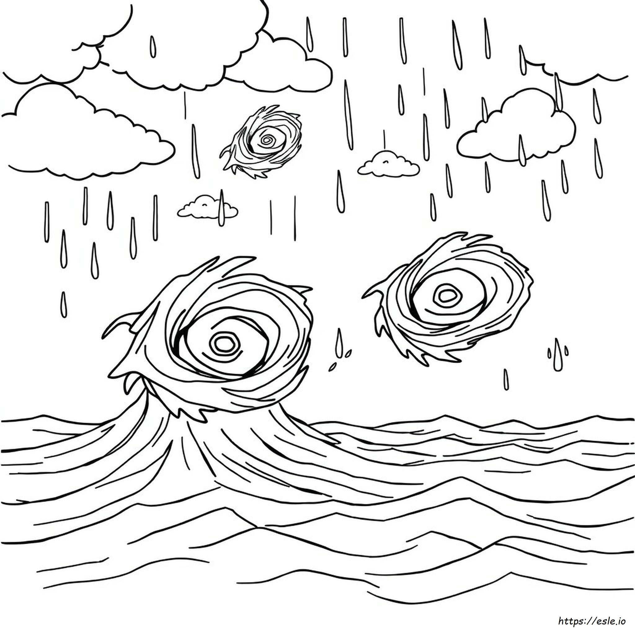 Hurricane Colors Meaning Coloring Page