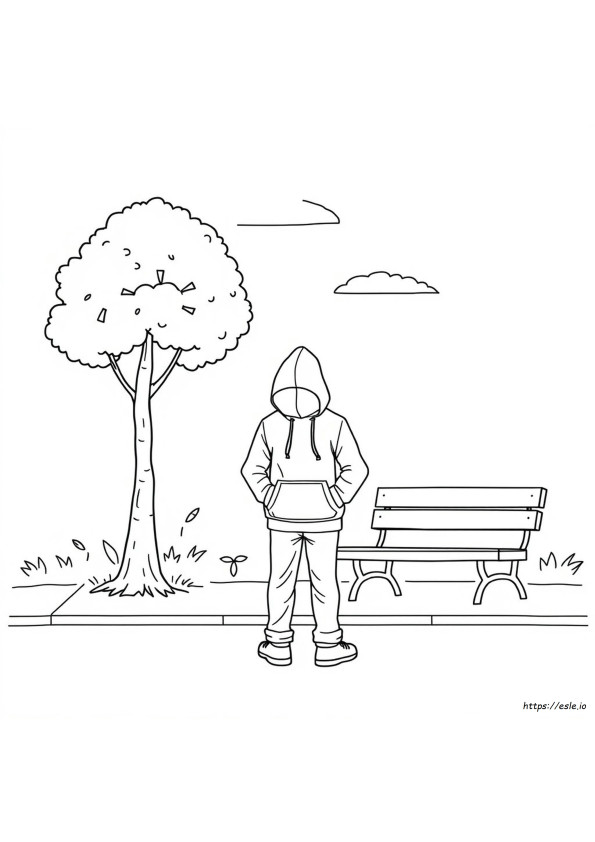 Hoodie Coloring Page
