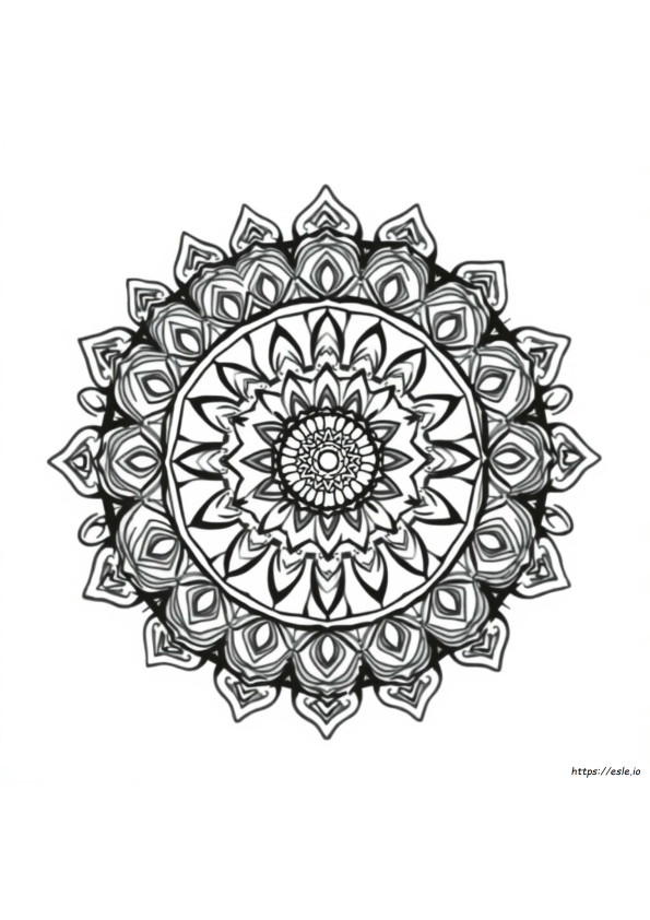 Printable Coloring Sheet Mandala