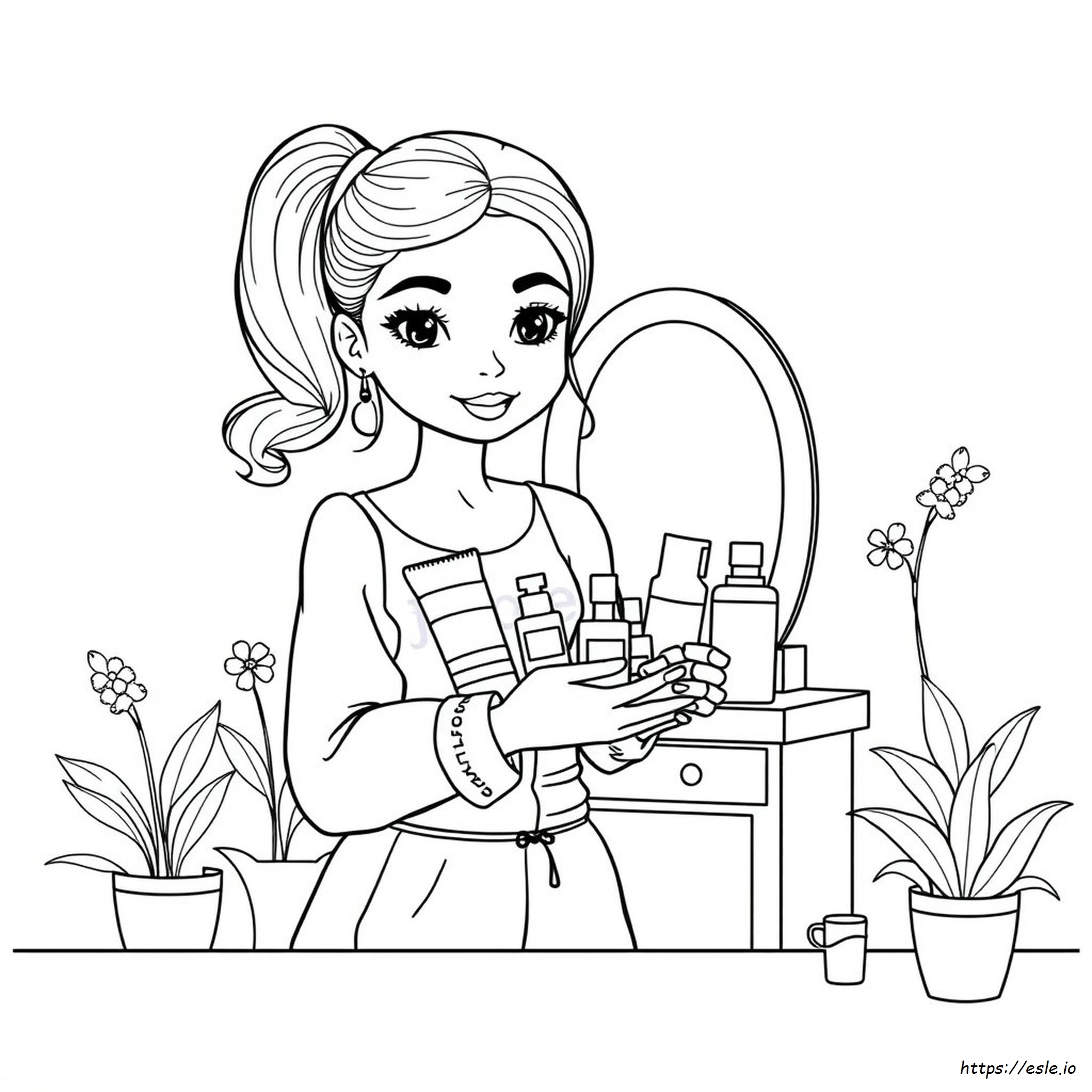 Preppy Skincare Coloring Pages Printable