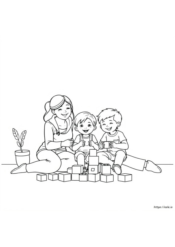 Pagini De Colorat Pentru Familie, Preșcolari