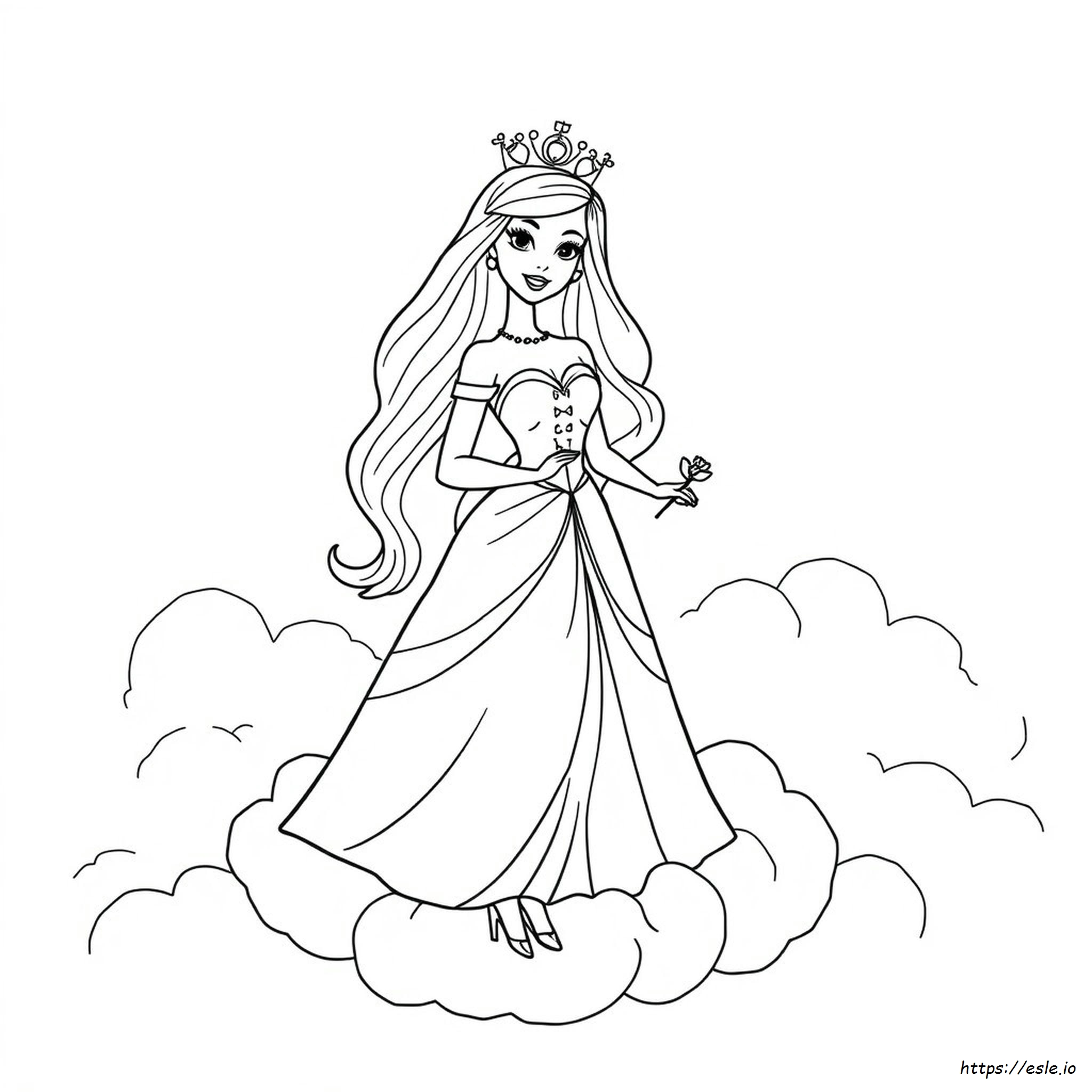 Barbie Putri Gambar Mewarnai Gratis