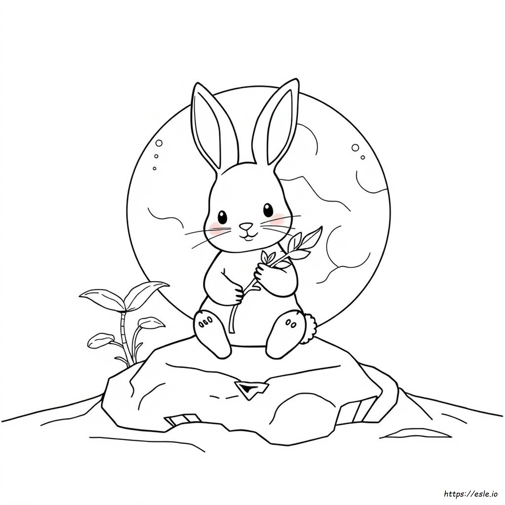 Chinese Rabbit Coloring Page - Free Printable
