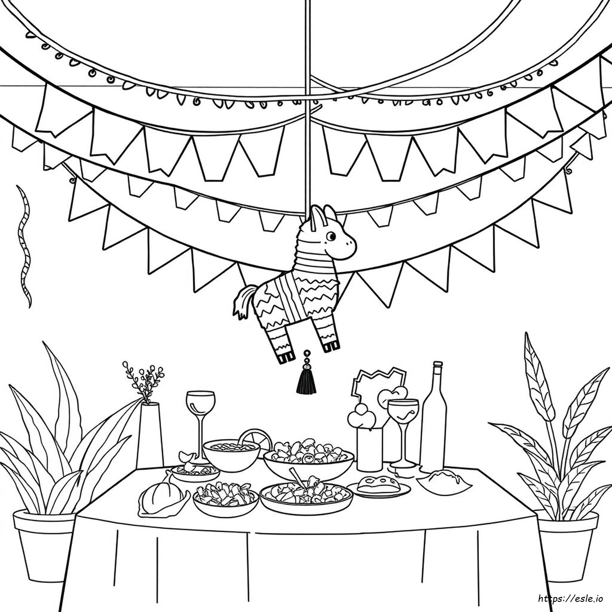 Cinco De Mayo Pinata Coloring Page