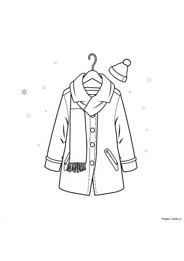 Coloring Page Of A Coat