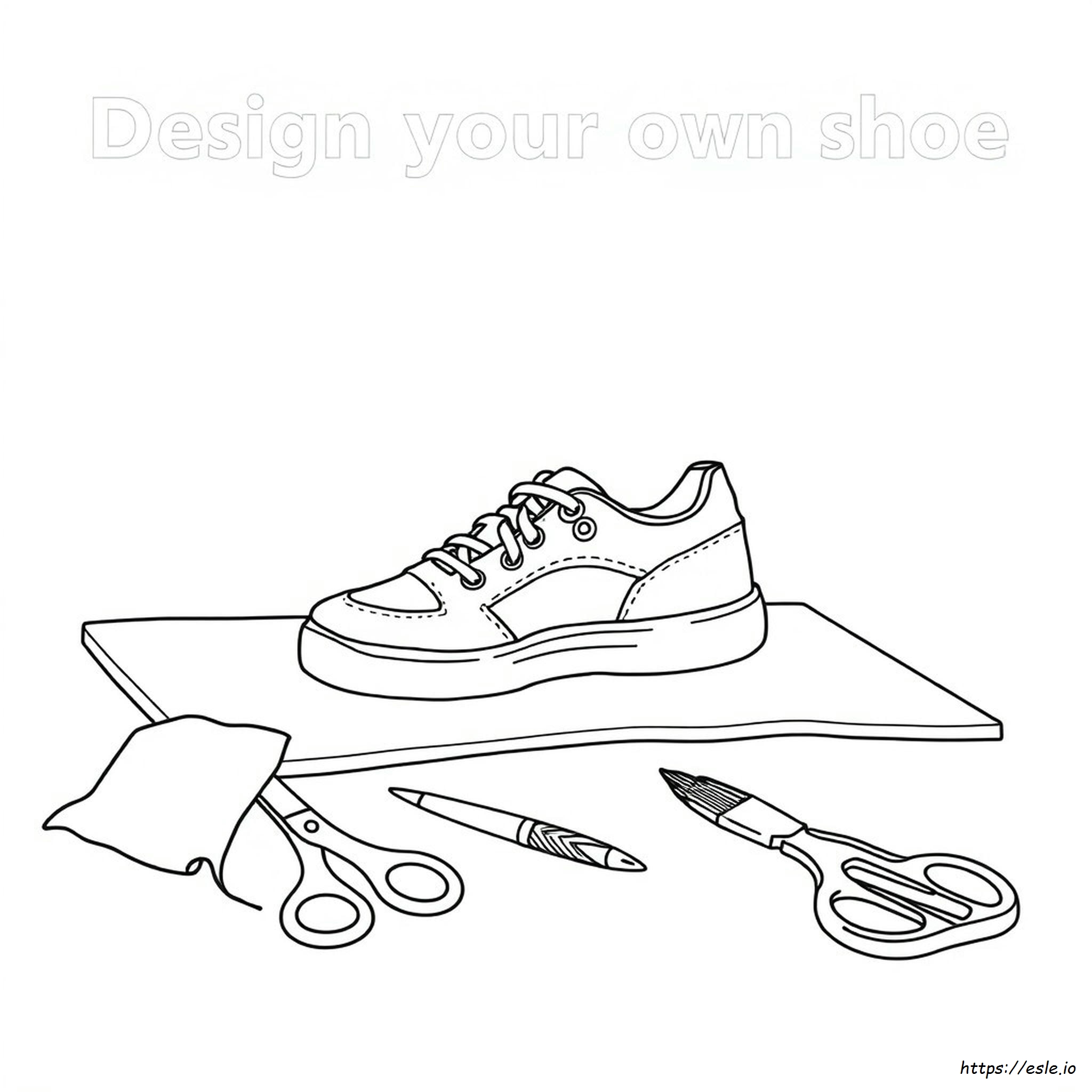 Design Your Own Shoe Coloring Page