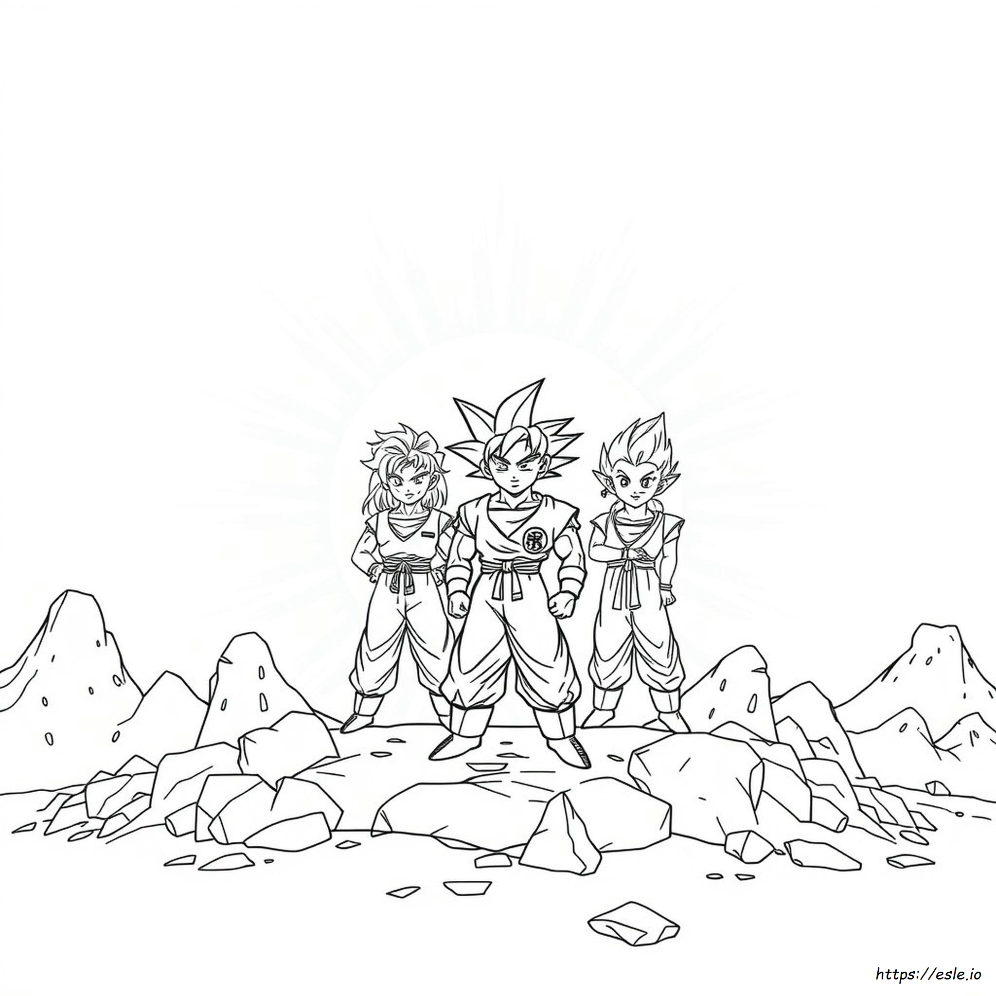 Dragon Ball Z Coloring Pages Easy - Free Printable