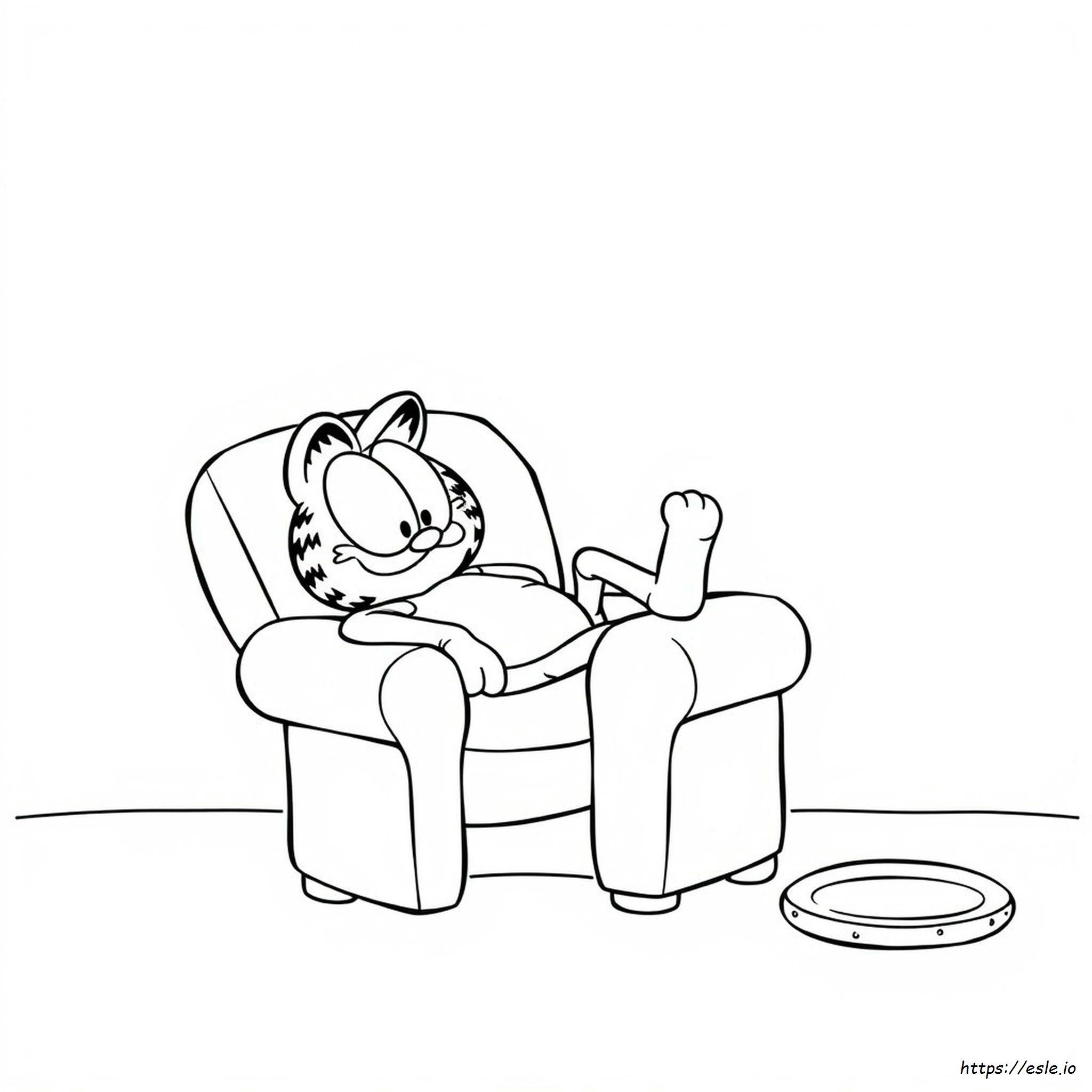 Desen De Colorat Garfield - Gratuit De Printat
