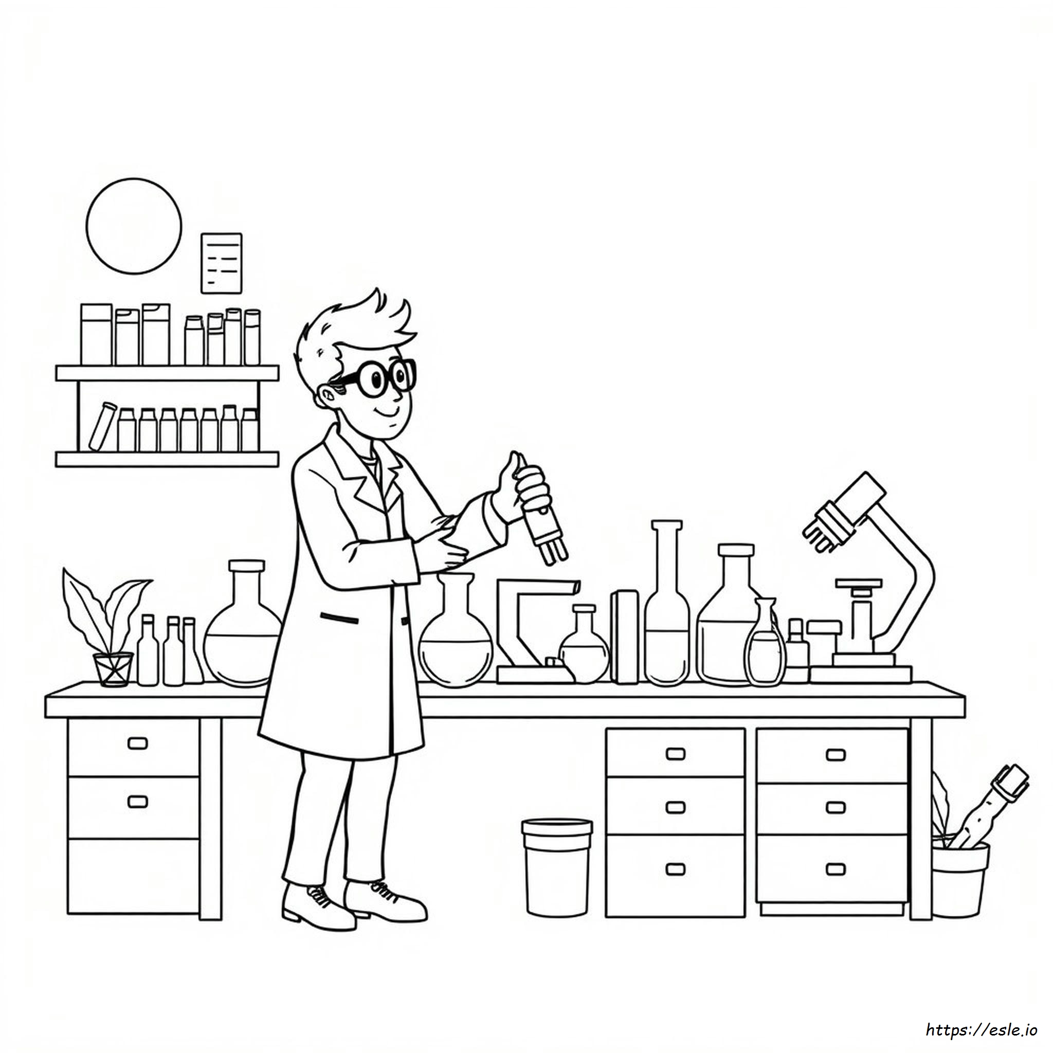 Gambar Mewarnai Laboratorium