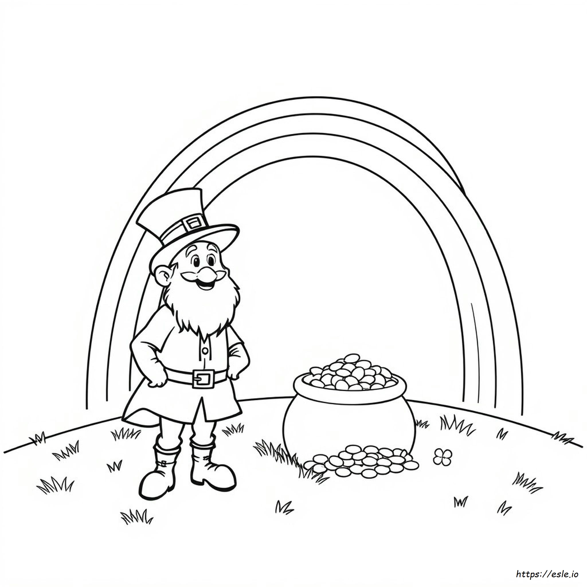 Pot Emas St. Patrick - Gambar Mewarnai Gratis