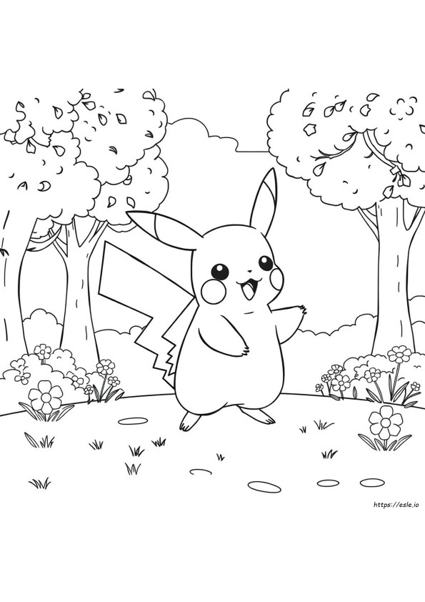 Colouring Pikachu