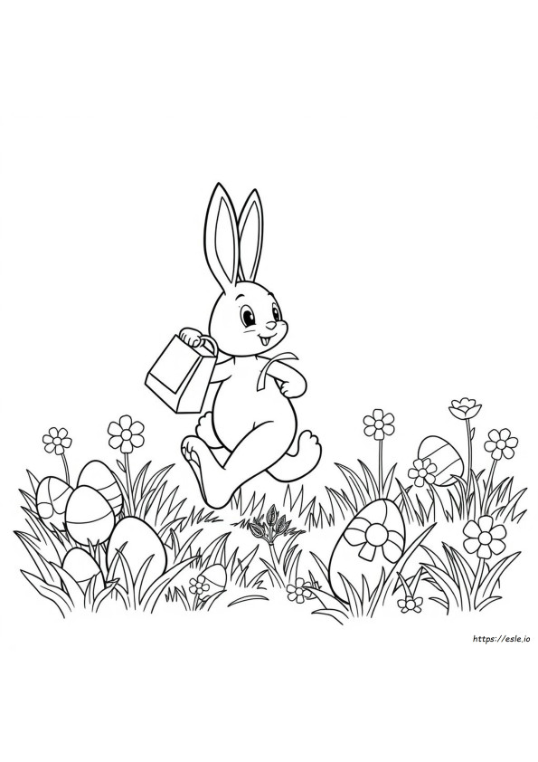 Coniglio Di Pasqua Da Colorare