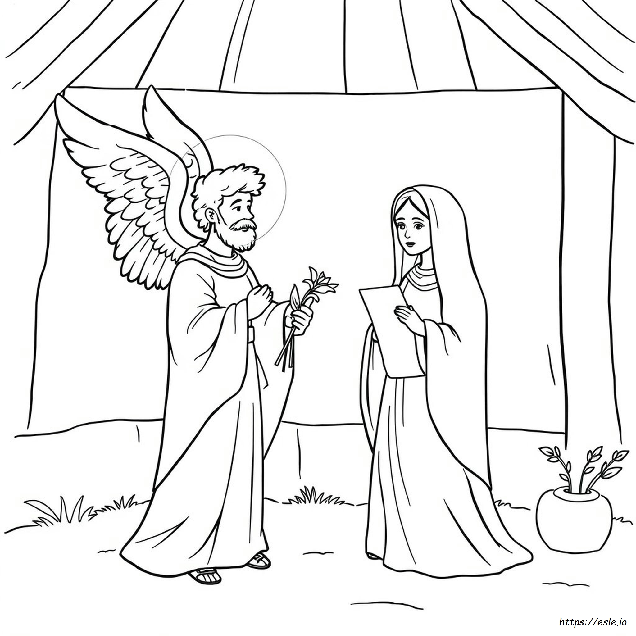 The Annunciation Coloring Page