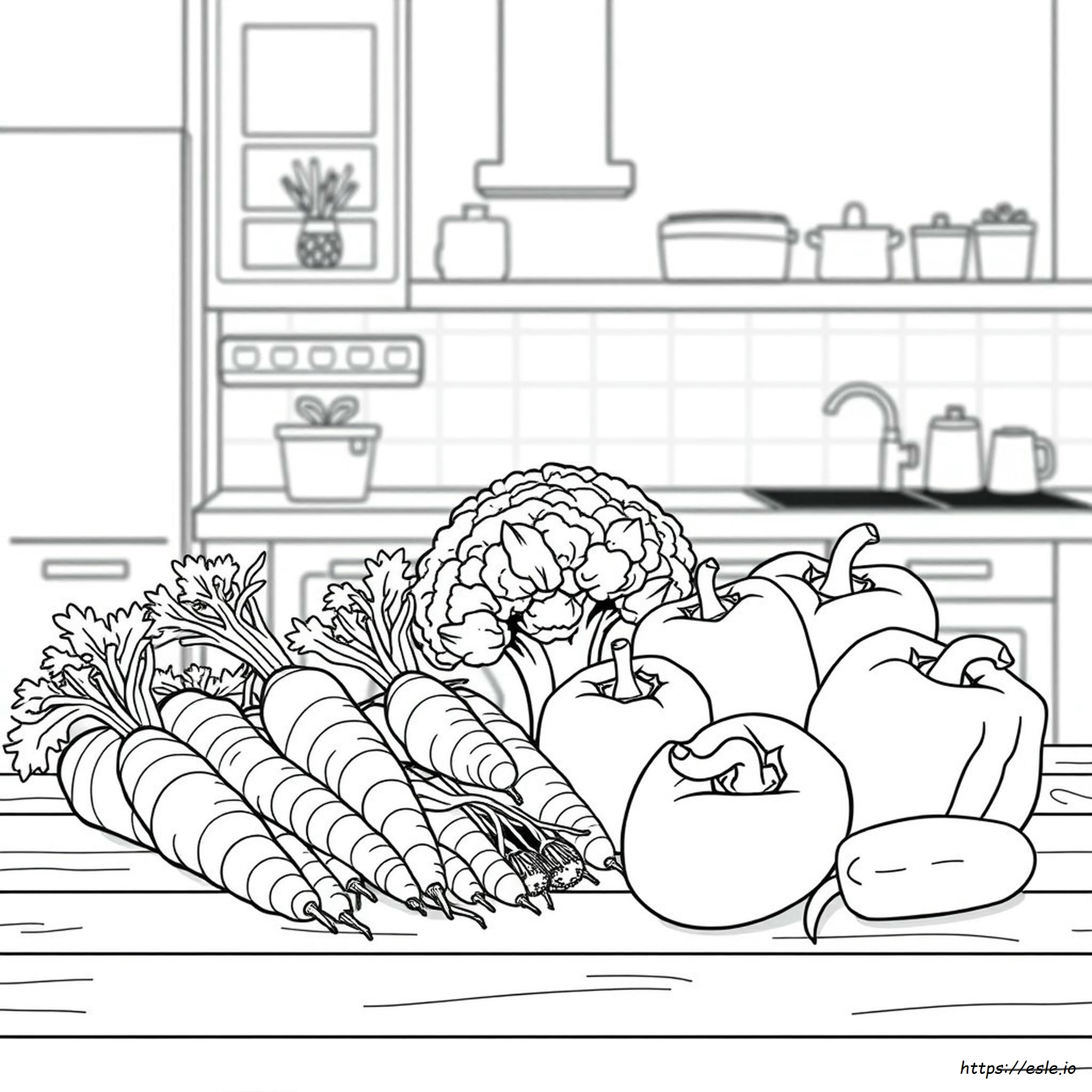 Coloring Pages For Vegetables - Free Printable