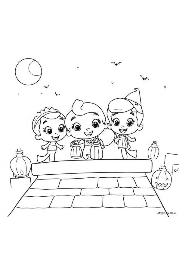 Bubble Guppies Halloween Coloring Pages