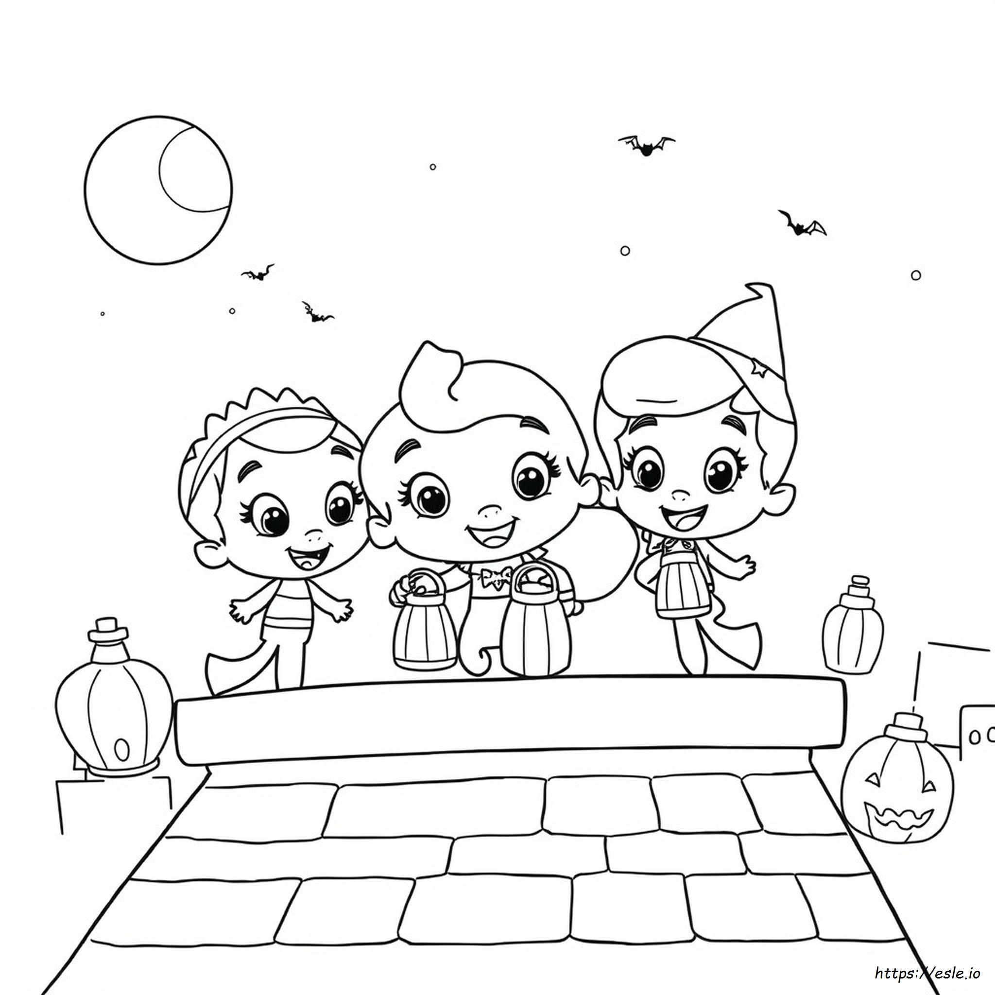 Bubble Guppies Halloween Coloring Pages