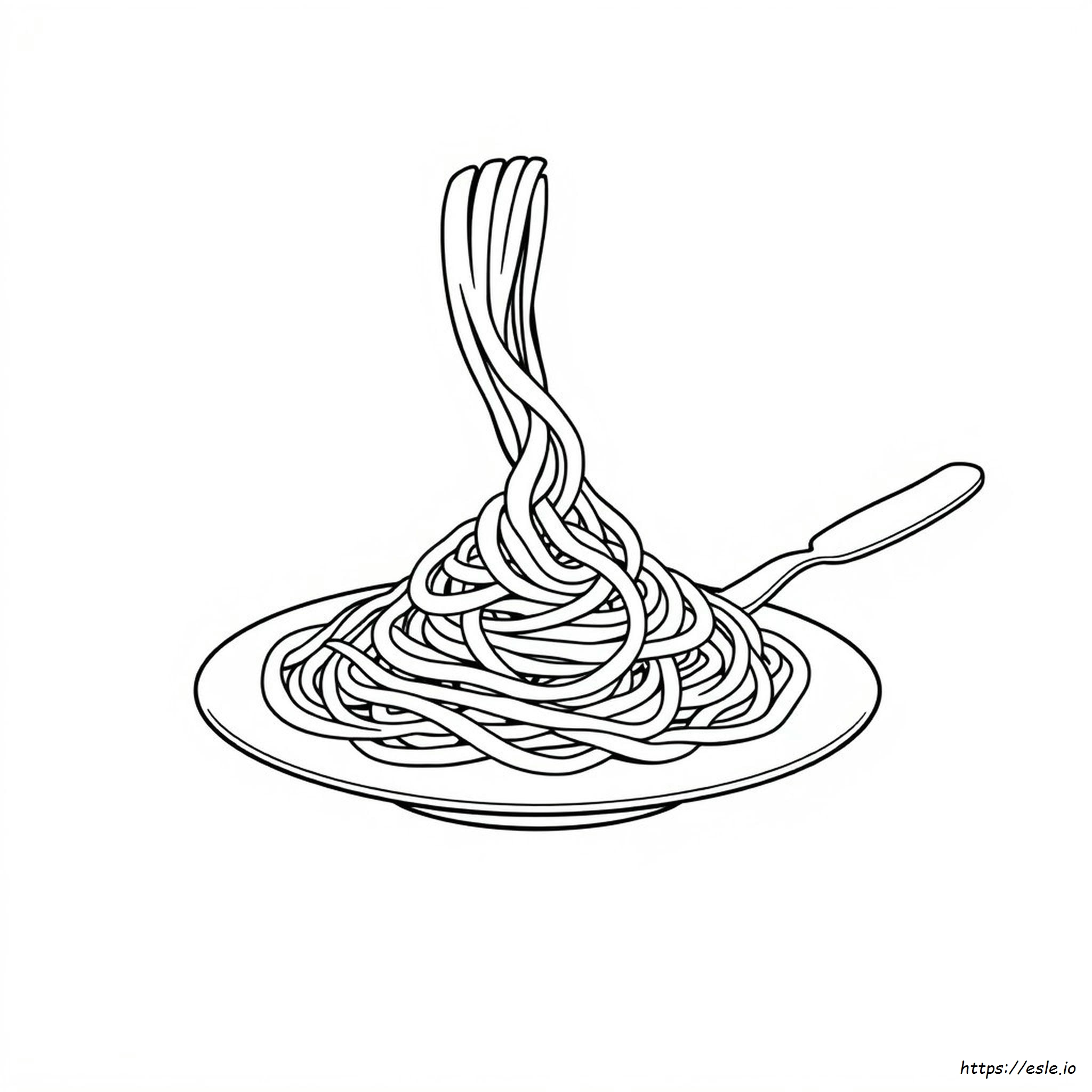 Spaghetti Ausmalbild