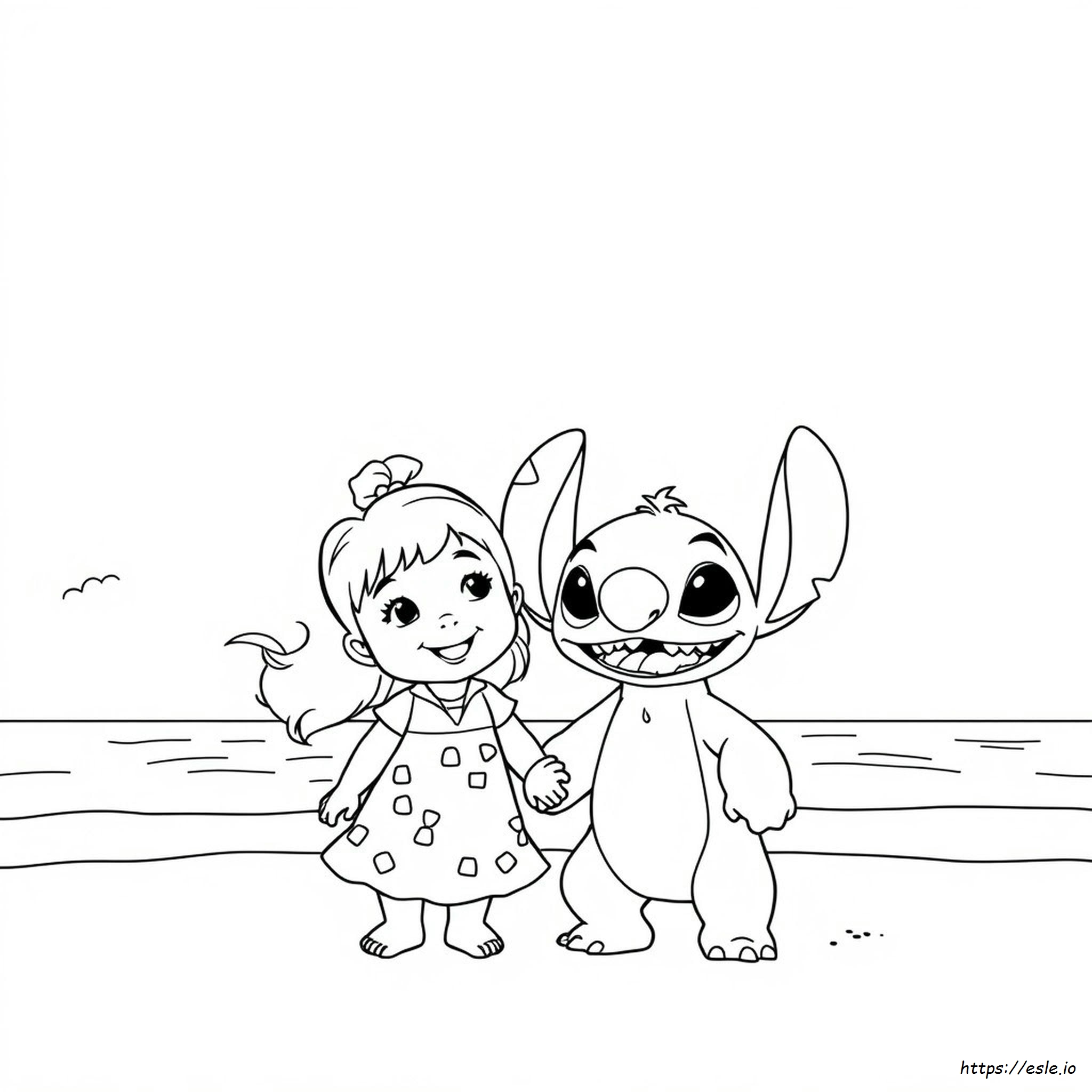 リロ＆スティッチ ぬりえ