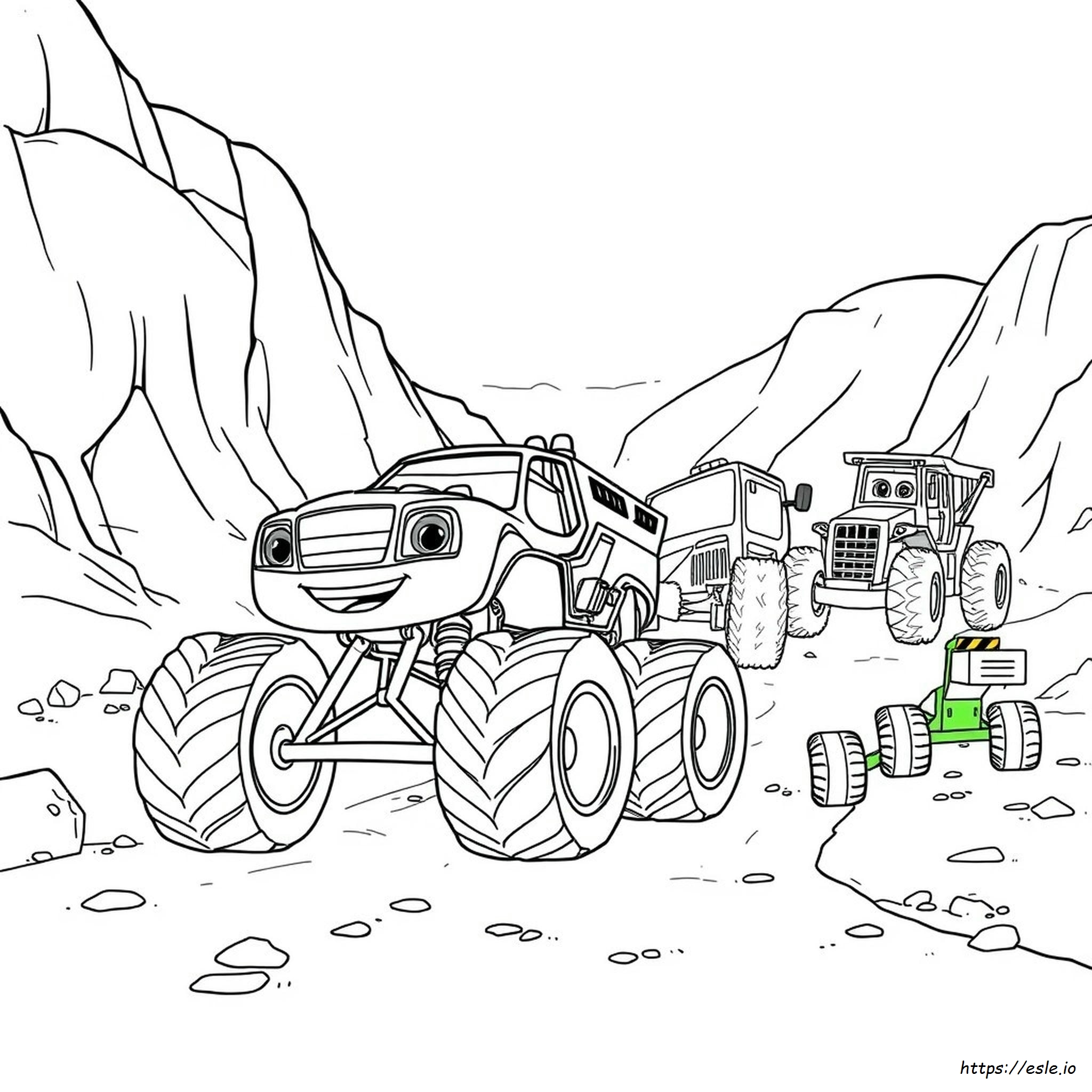 Crusher Blaze Y Los Monster Machines Páginas Para Colorear