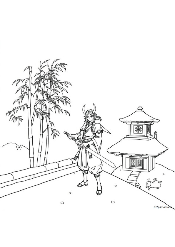 Demon Slayer Coloring Pages Tengen