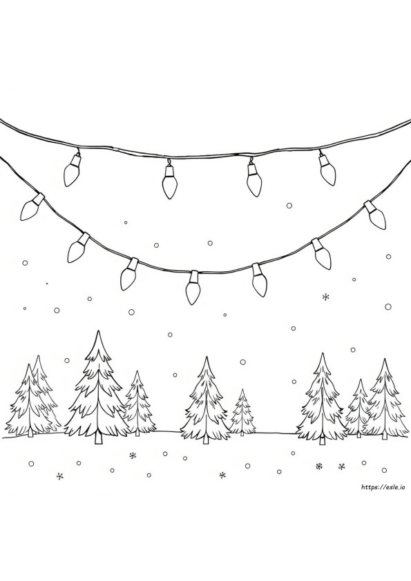 Holiday Lights Coloring Page