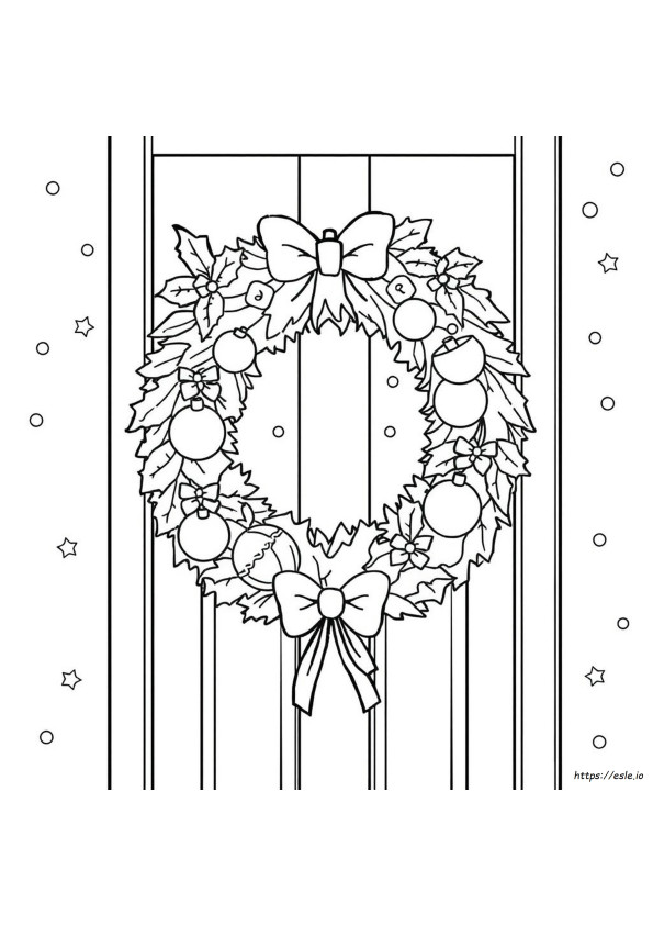 Christmas Colouring Wreath