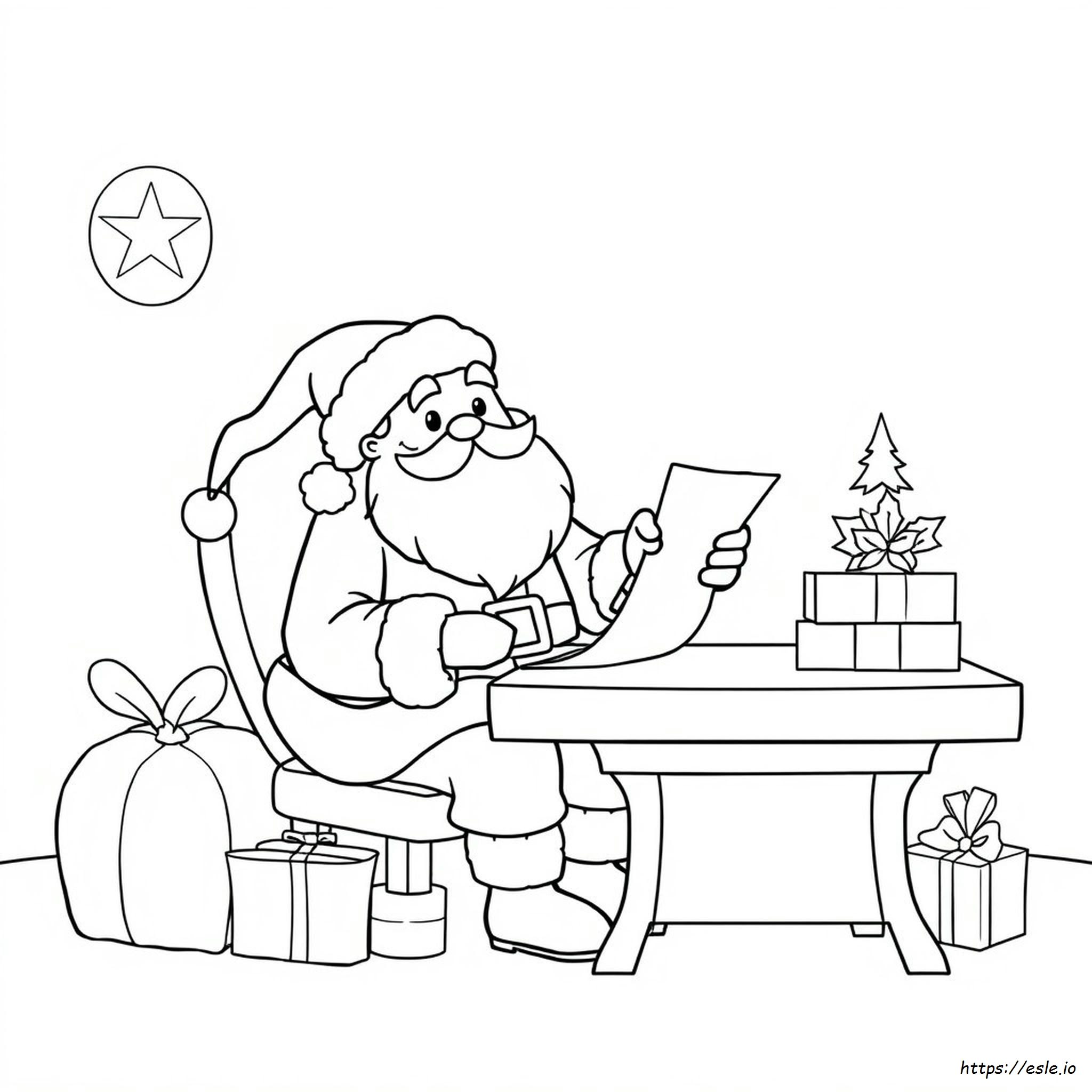 Coloriage La Liste Du Père Noël À Imprimer - Gratuit