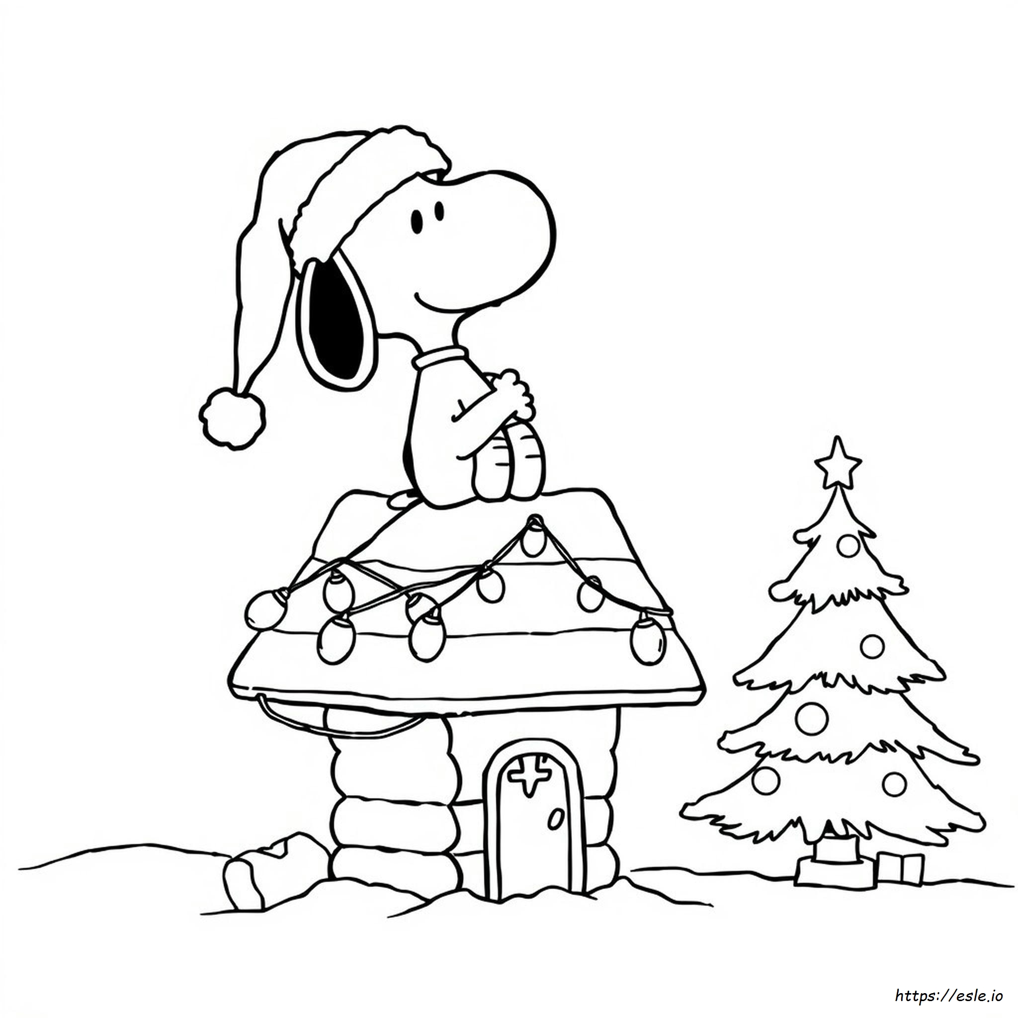 Free Printable Snoopy Christmas Coloring Pages
