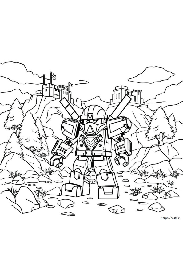 Kolorowanki Ninjago Mech