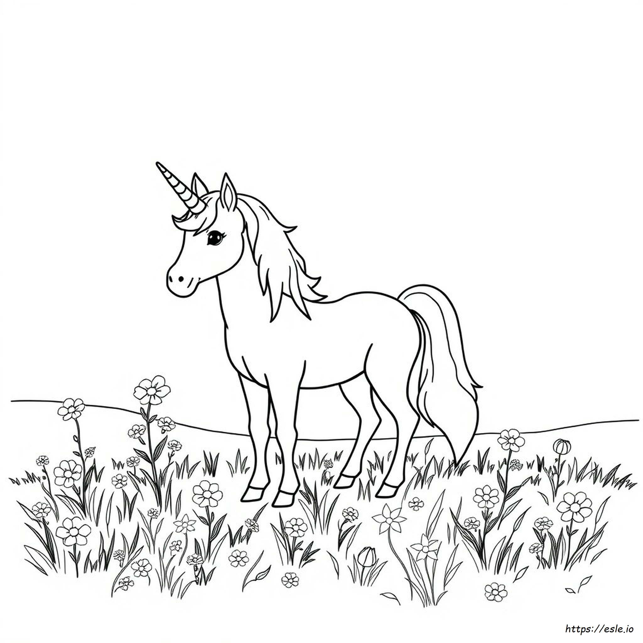 Gambar Mewarnai Unicorn - PDF Gratis