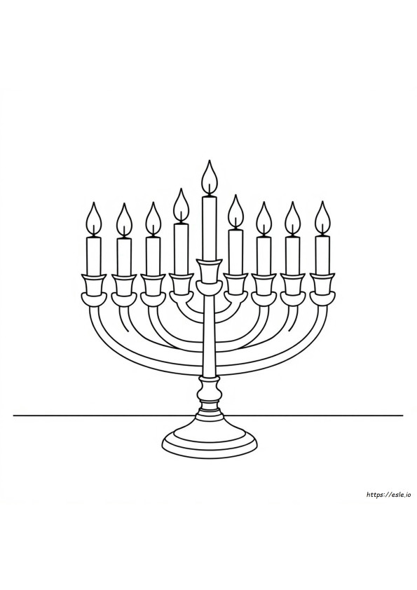 Velas De Menorá Para Colorear