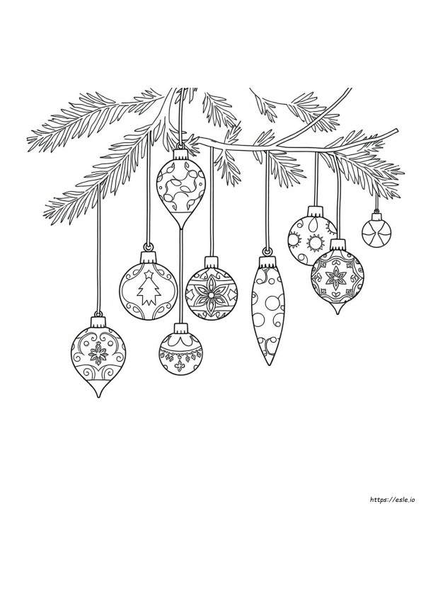 Printable Coloring Ornaments