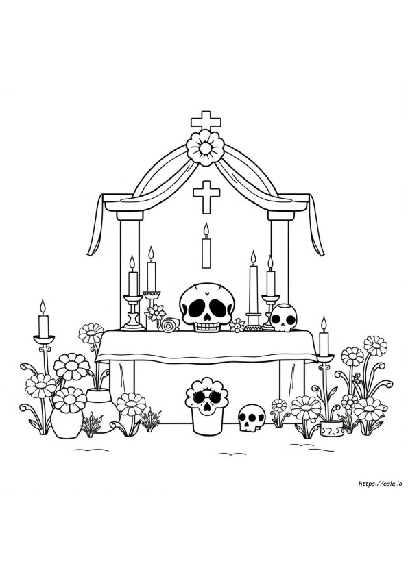 El Dia De Los Muertos Coloring Pages