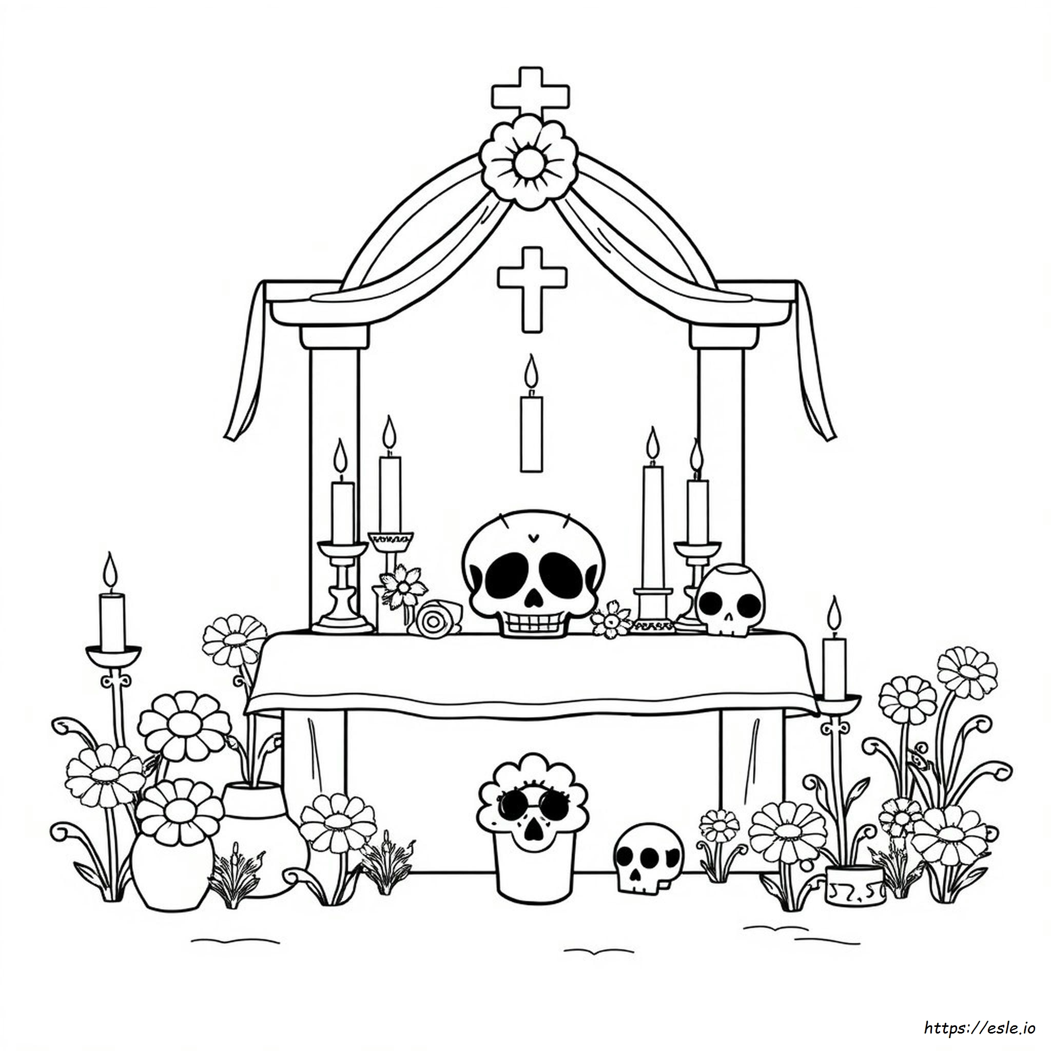 El Dia De Los Muertos Coloring Pages