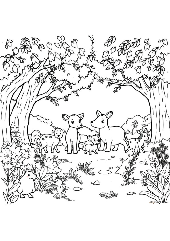 Forest Animals Coloring Pages Pdf
