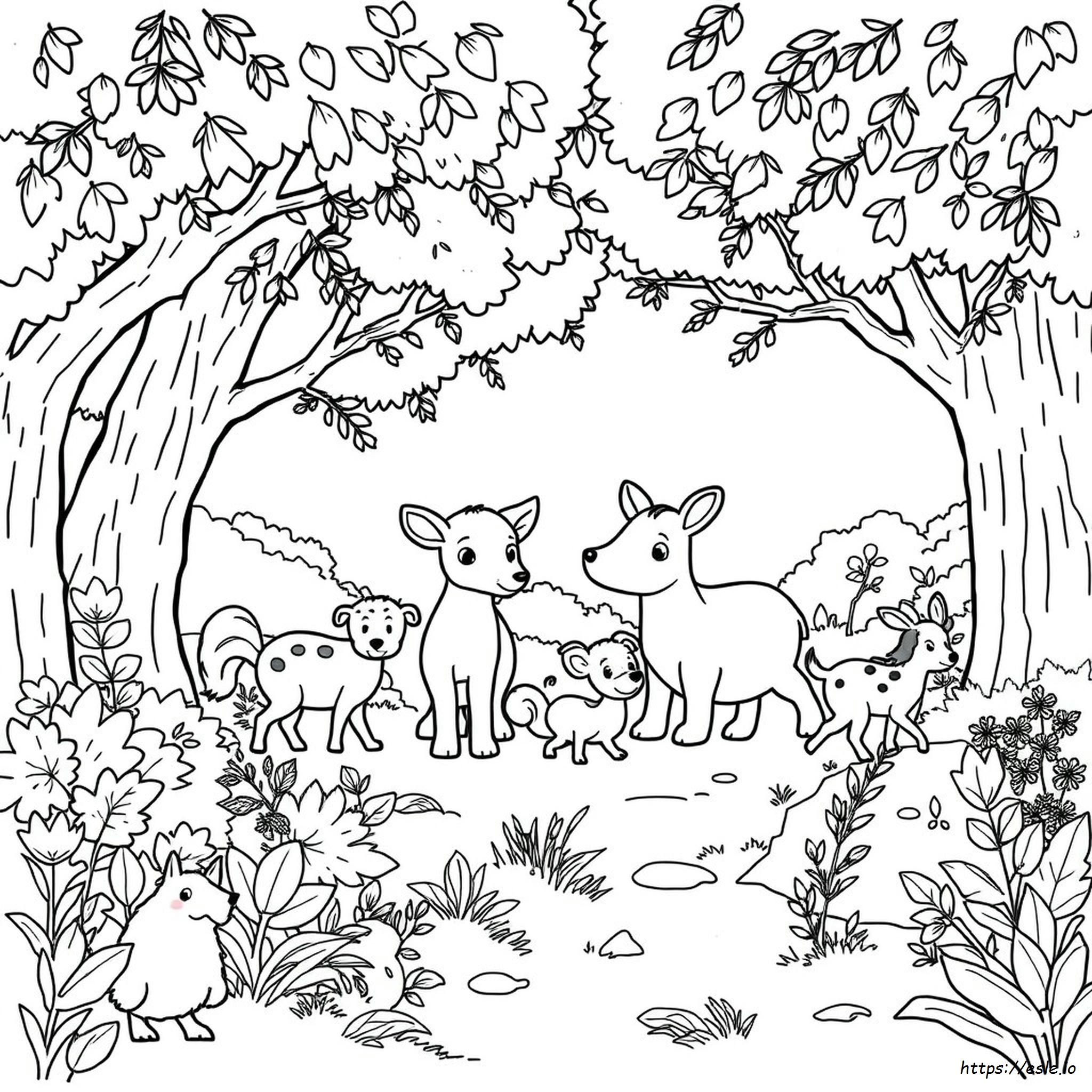 Forest Animals Coloring Pages Pdf