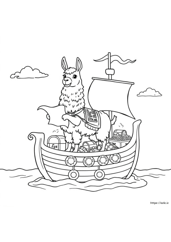 Loot Llama Coloring Page