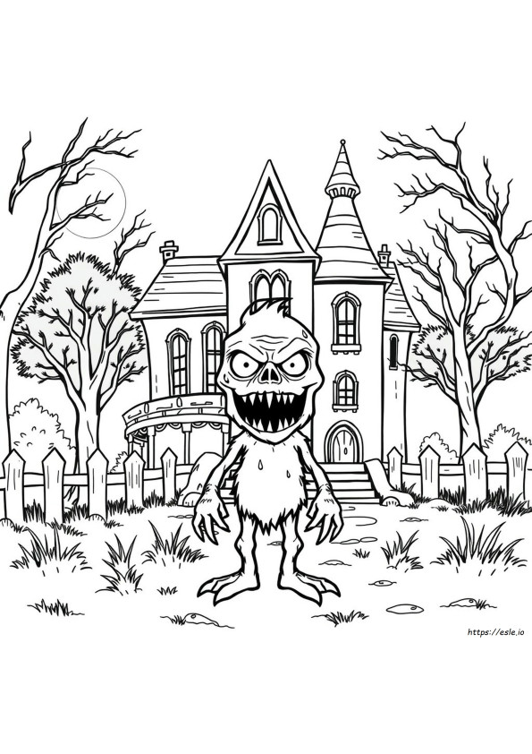 Scary Monster Creepy Monster Coloring Pages