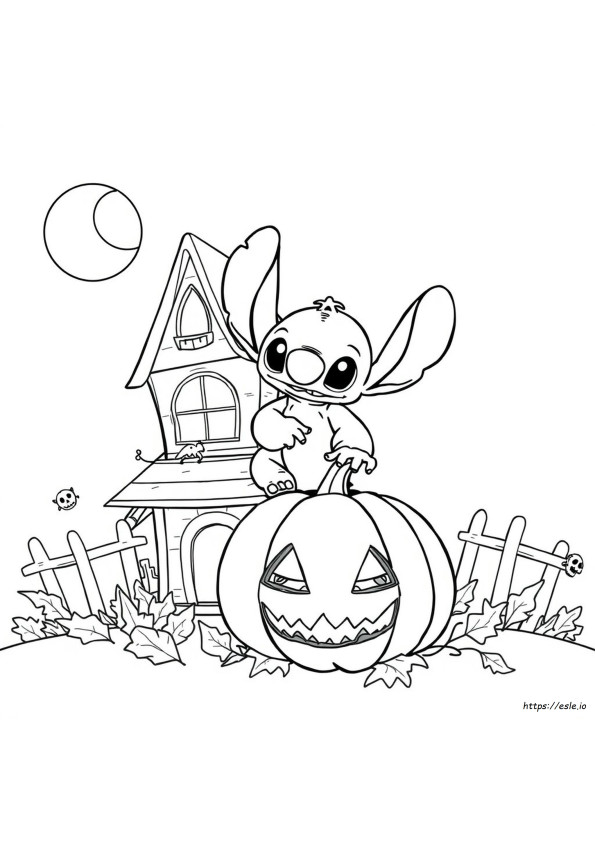 Halloween Stitch Coloring Pages