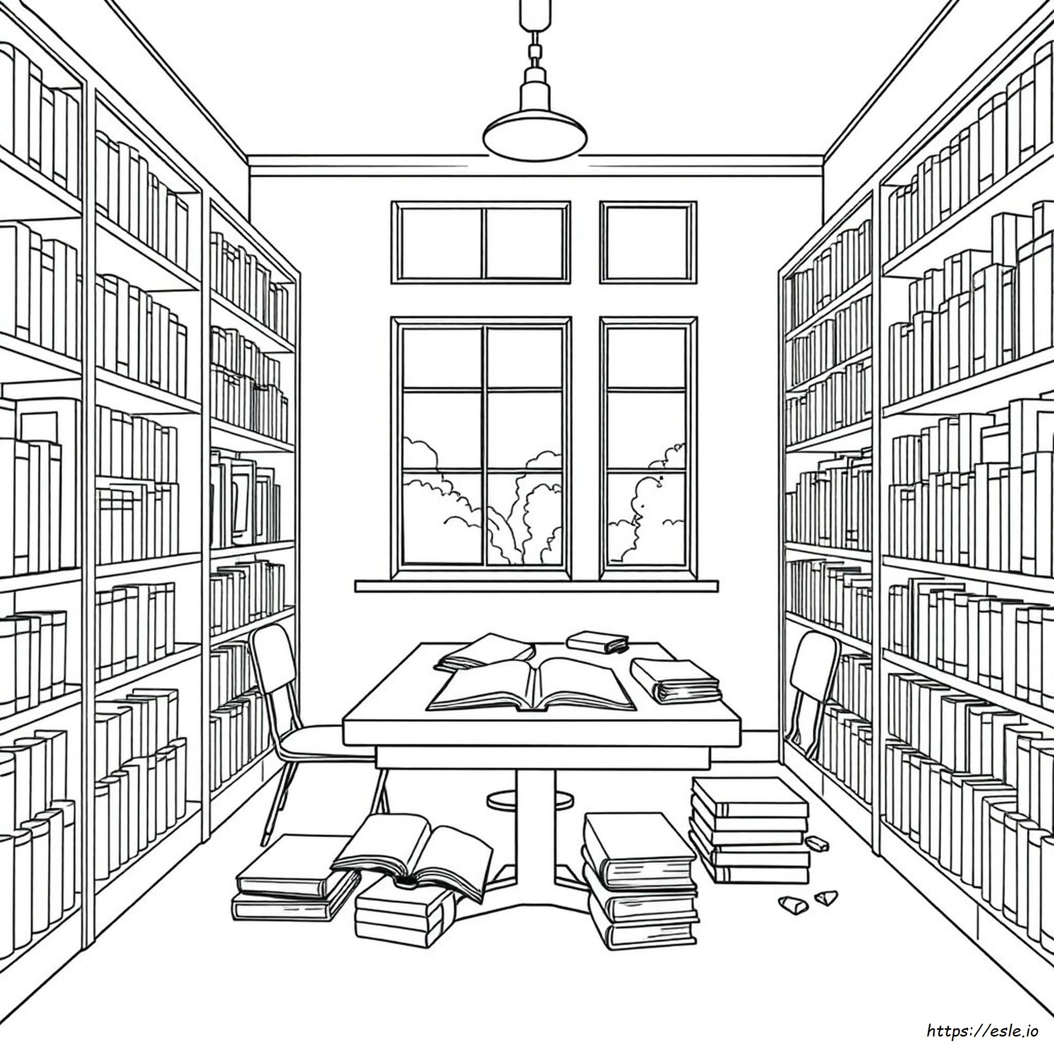 Dibujos Para Colorear De Biblioteca